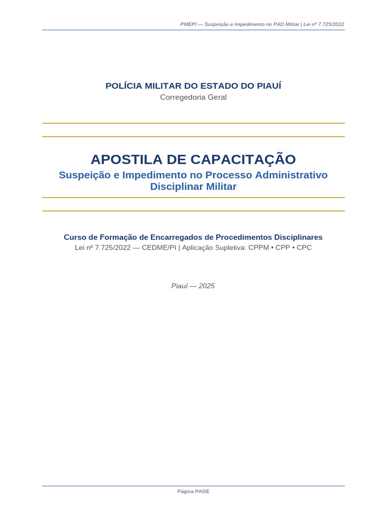 Apostila Suspei Imped PMEPI Lei7725 | PDF | Parentesco | Processo civil