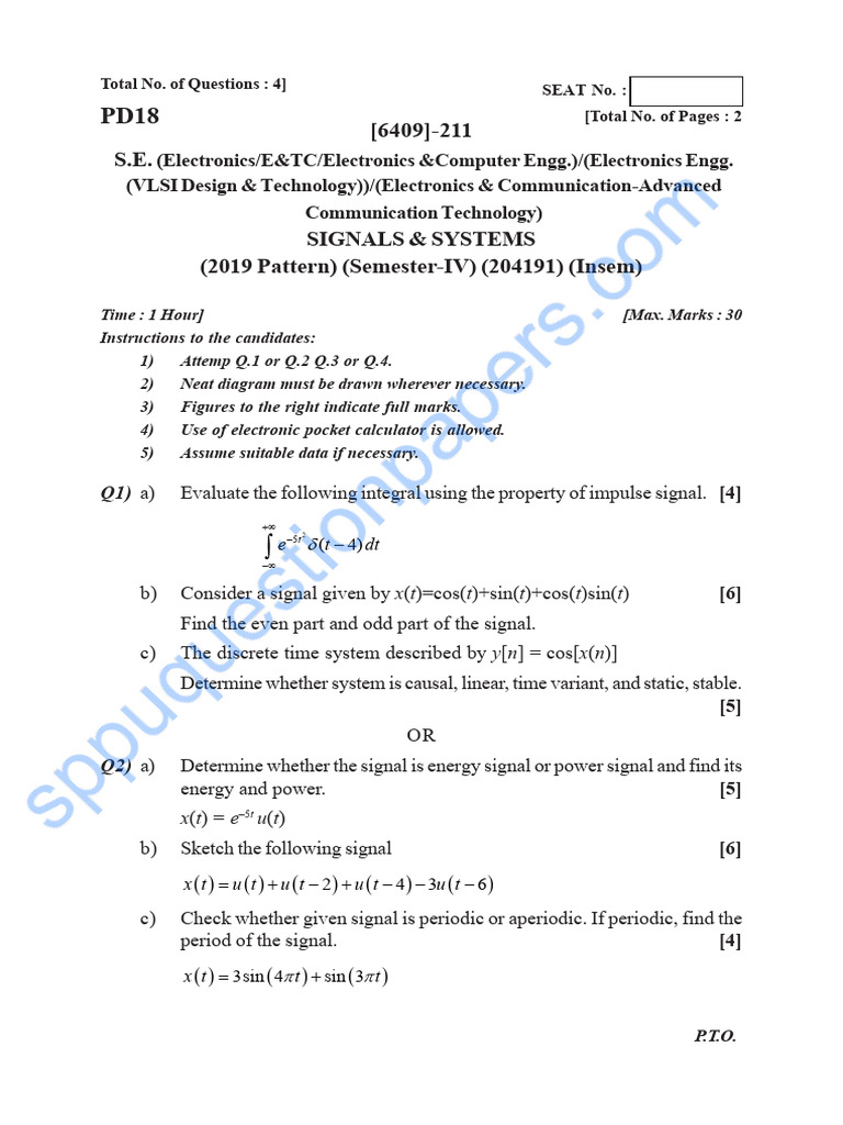 Be Electronics and Telecommunication Engineering Semester 4 2025 March ...