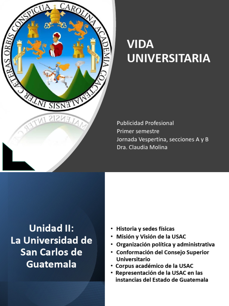 Unidad II - Historia y Política de La USAC | PDF | Universidad | Guatemala