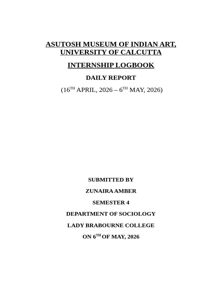 Internship Logbook | PDF | Museum | Cultural Heritage