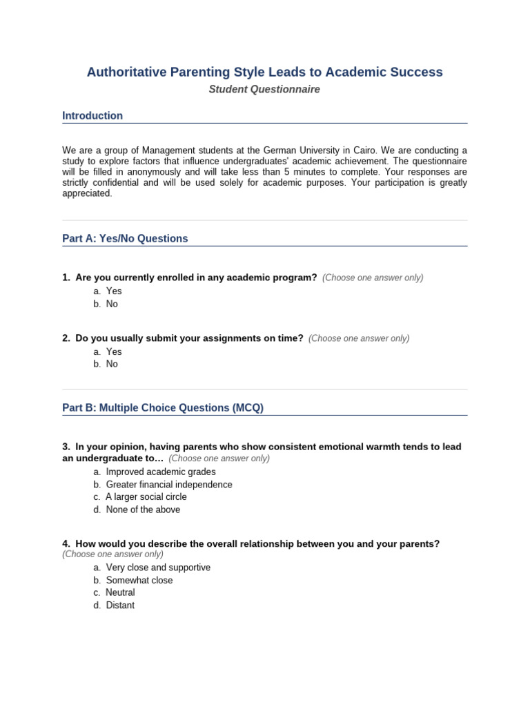 Questionnaire Final | PDF | Behavioural Sciences | Social Psychology