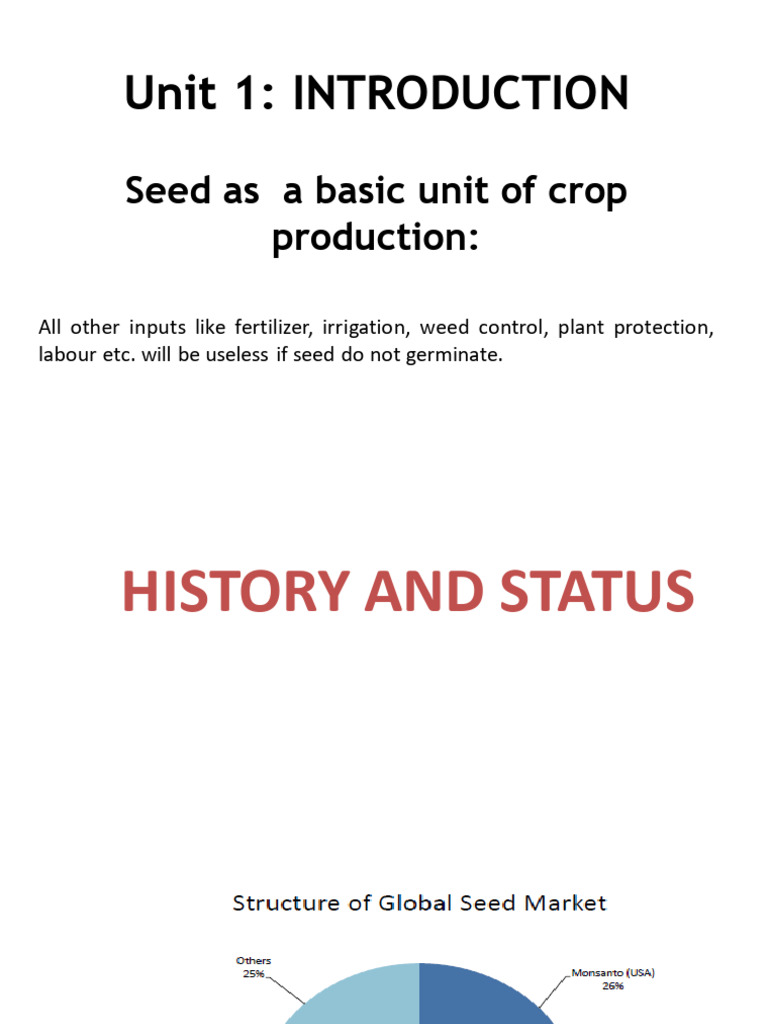 Unit 1 2 Introduction Seed Development | PDF | Seed | Germination