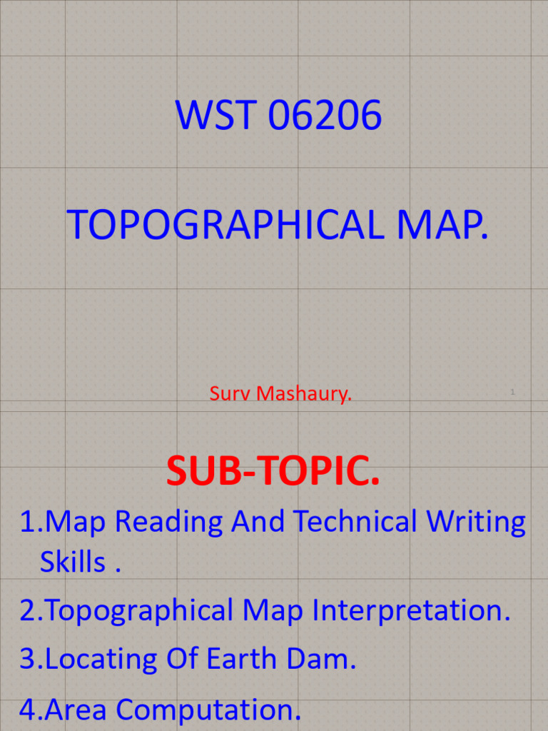 WST06206 L1 Topographical Map | PDF | Map | Topography