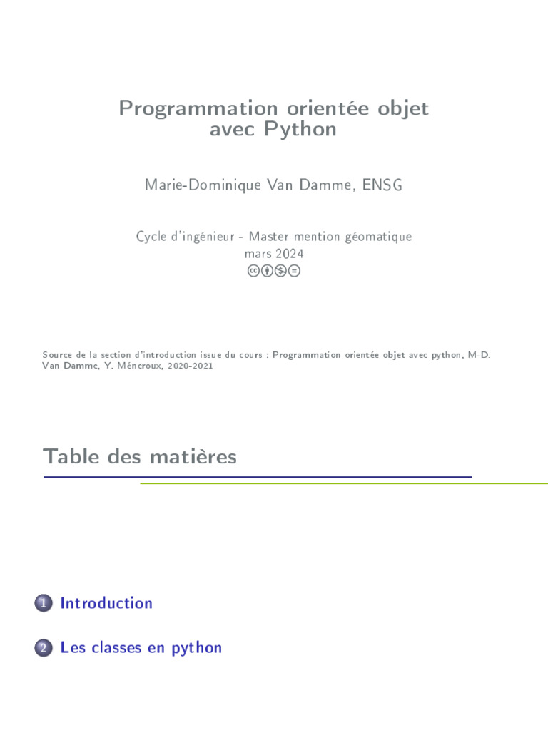Poo Cours 2023 2024-1 | PDF | Programmation informatique ...