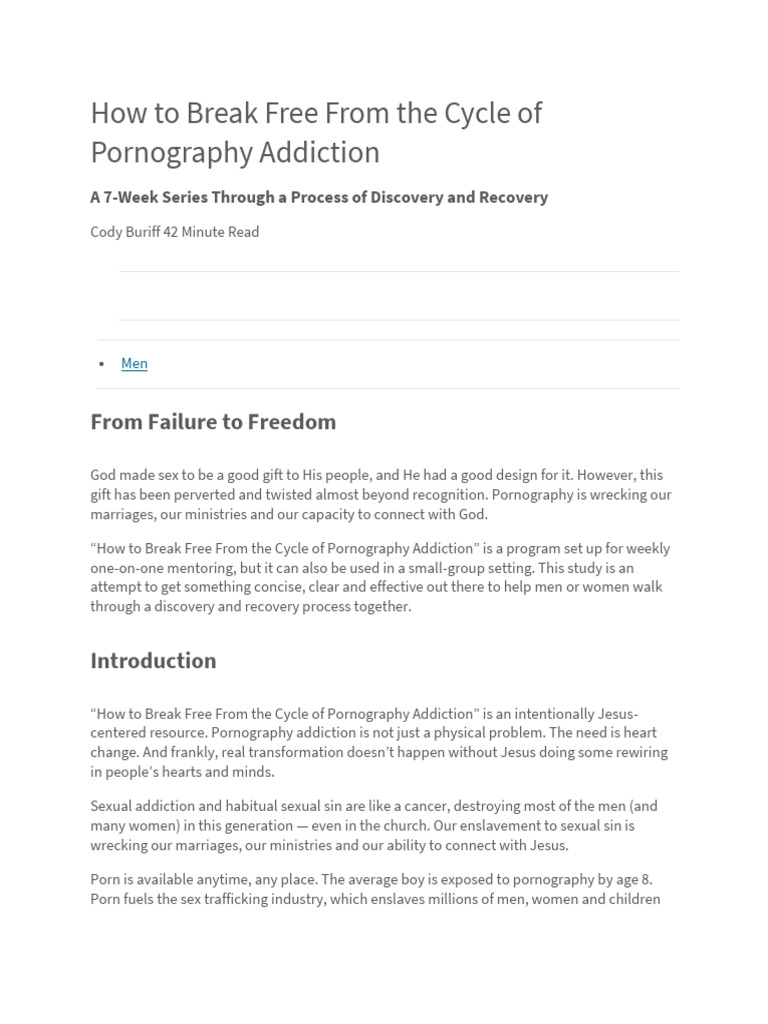 How to Break Free From the Cycle of Pornography Addiction | PDF