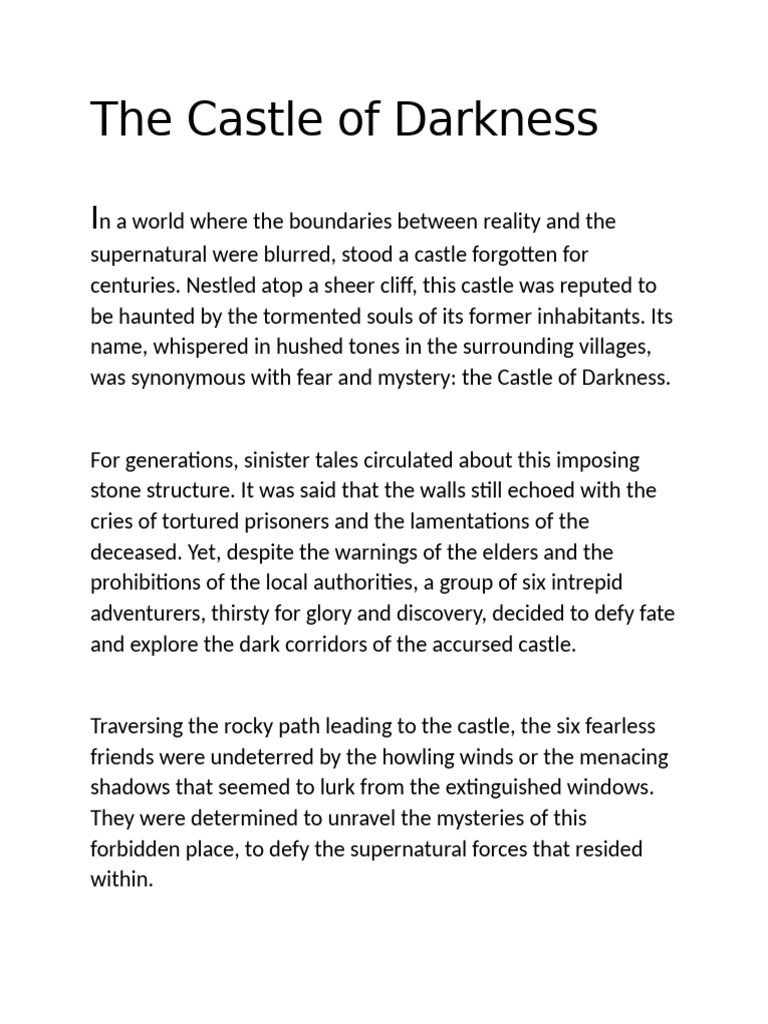 The Castle of Darkness | PDF