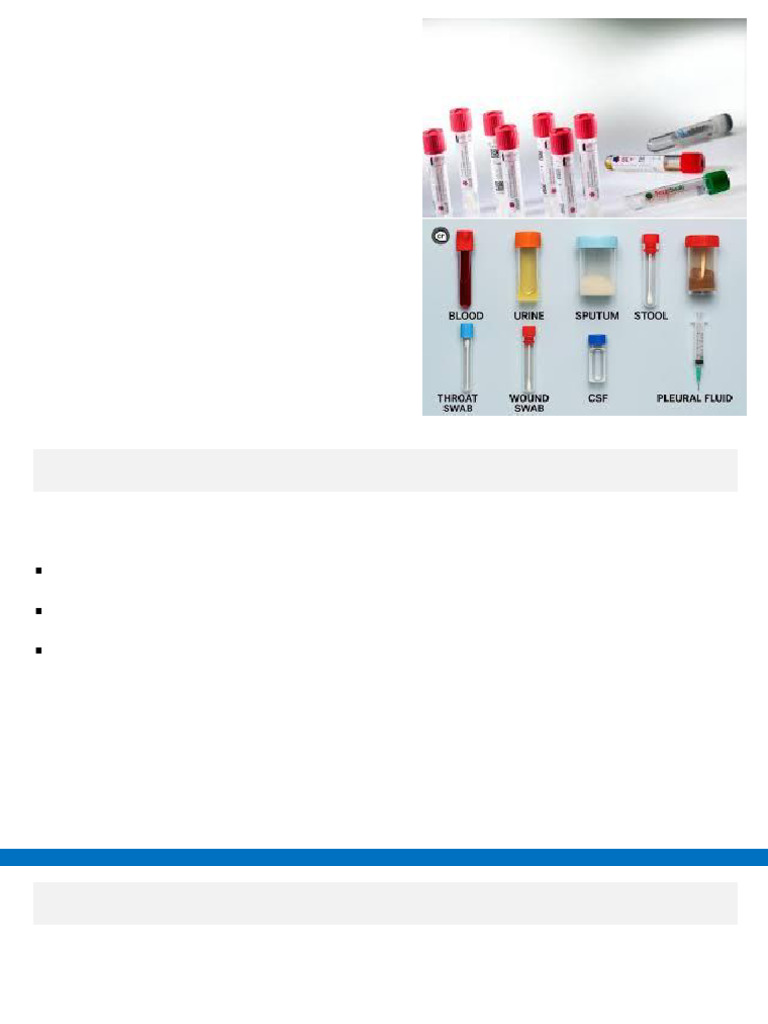 Lec-08 Sample Collection Methods | PDF | Real Time Polymerase Chain ...