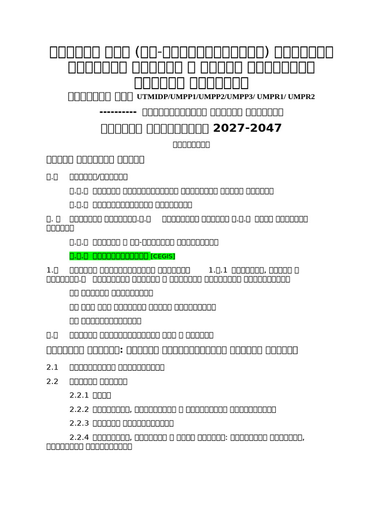 Draft_Structure Plan TOC_UTMIDP_09.04.2026_CEGIS | PDF