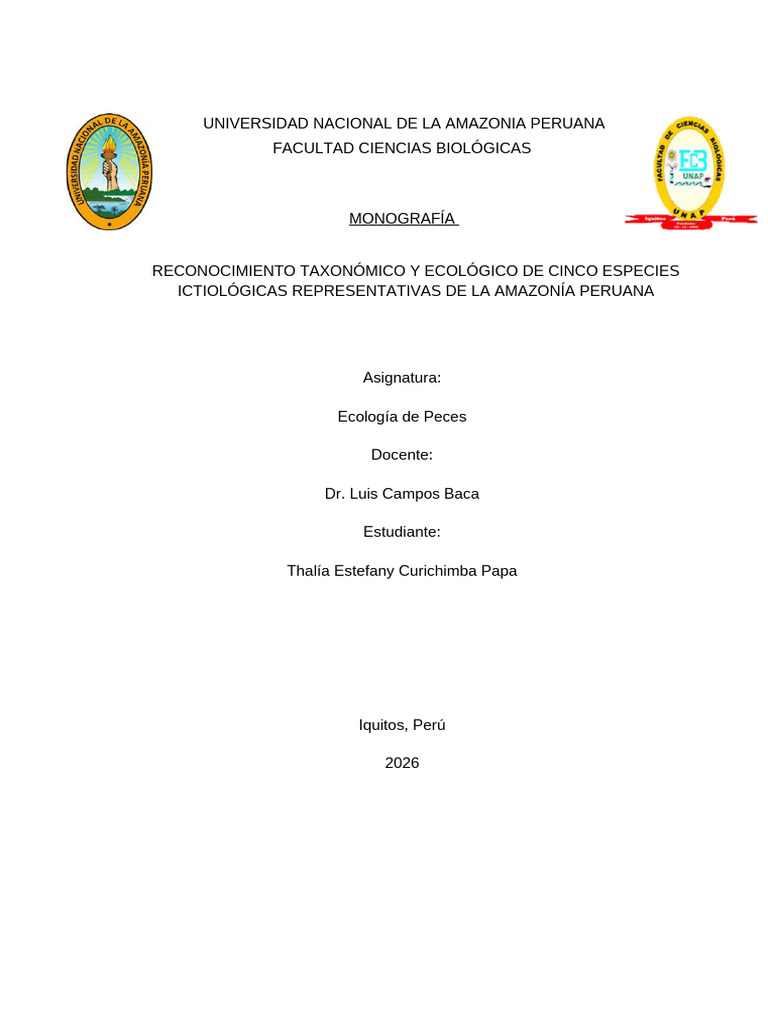 Universidad Nacional de La Amazonia Peruana | PDF | Perú | Pescado