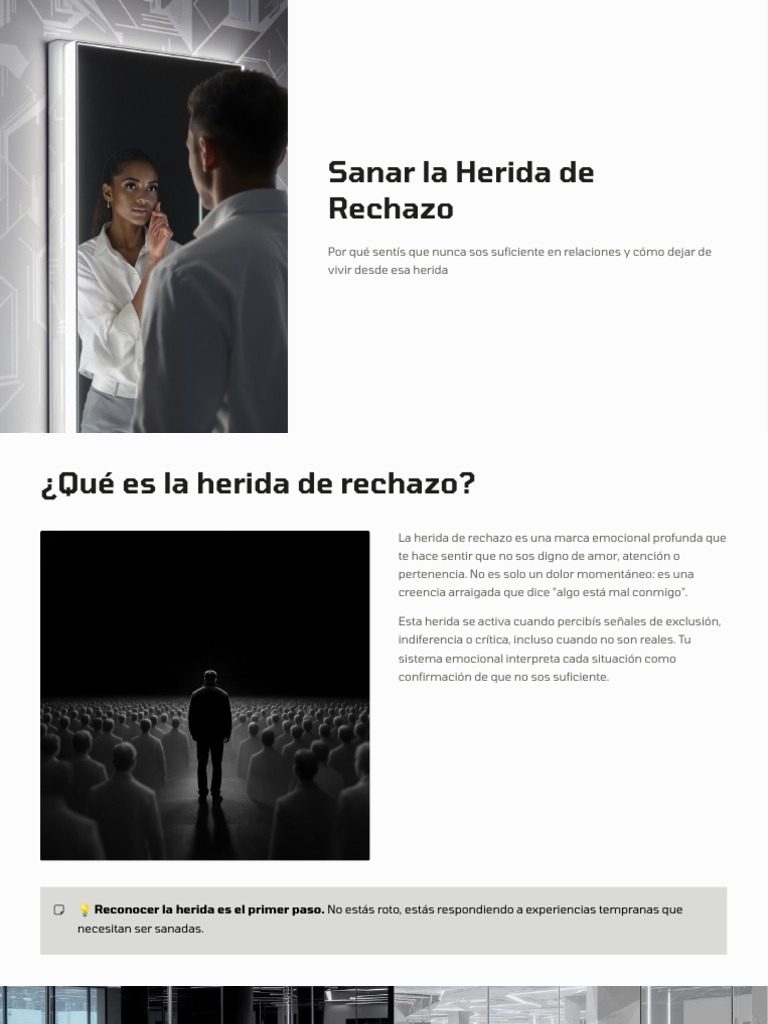 Sanar La Herida de Rechazo | PDF | Amor | Las emociones