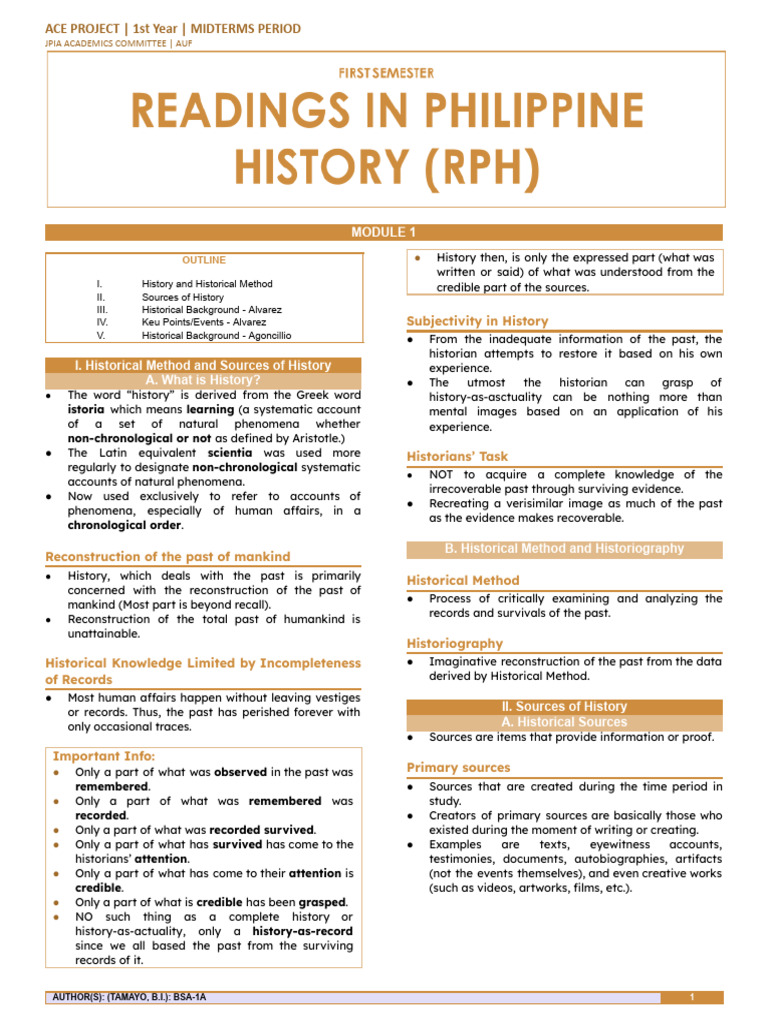 Rph Module 1 | PDF | Philippines | Spanish East Indies