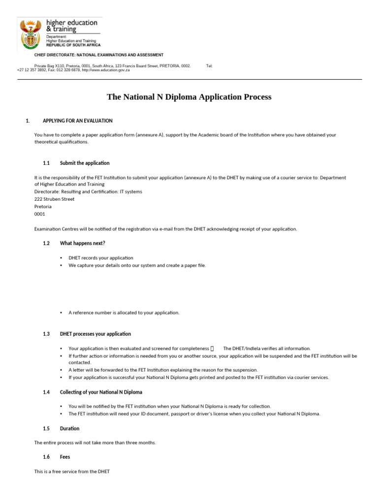 NND Application Form | PDF | Diploma | Vocational Education