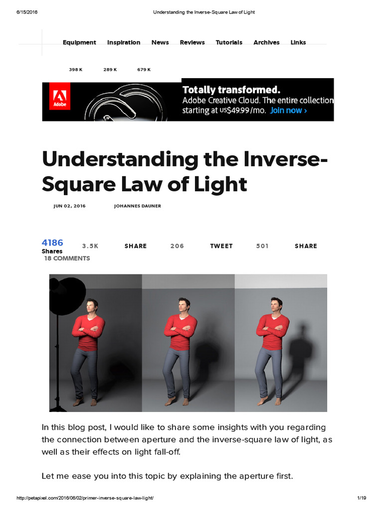 Understanding The Inverse-Square Law of Light | PDF | Exposure ...