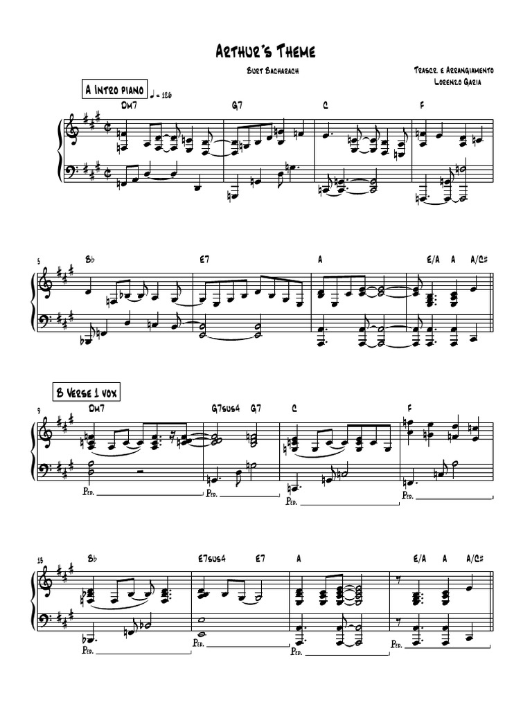 08 - Pianoforte - Arthur's Theme | PDF