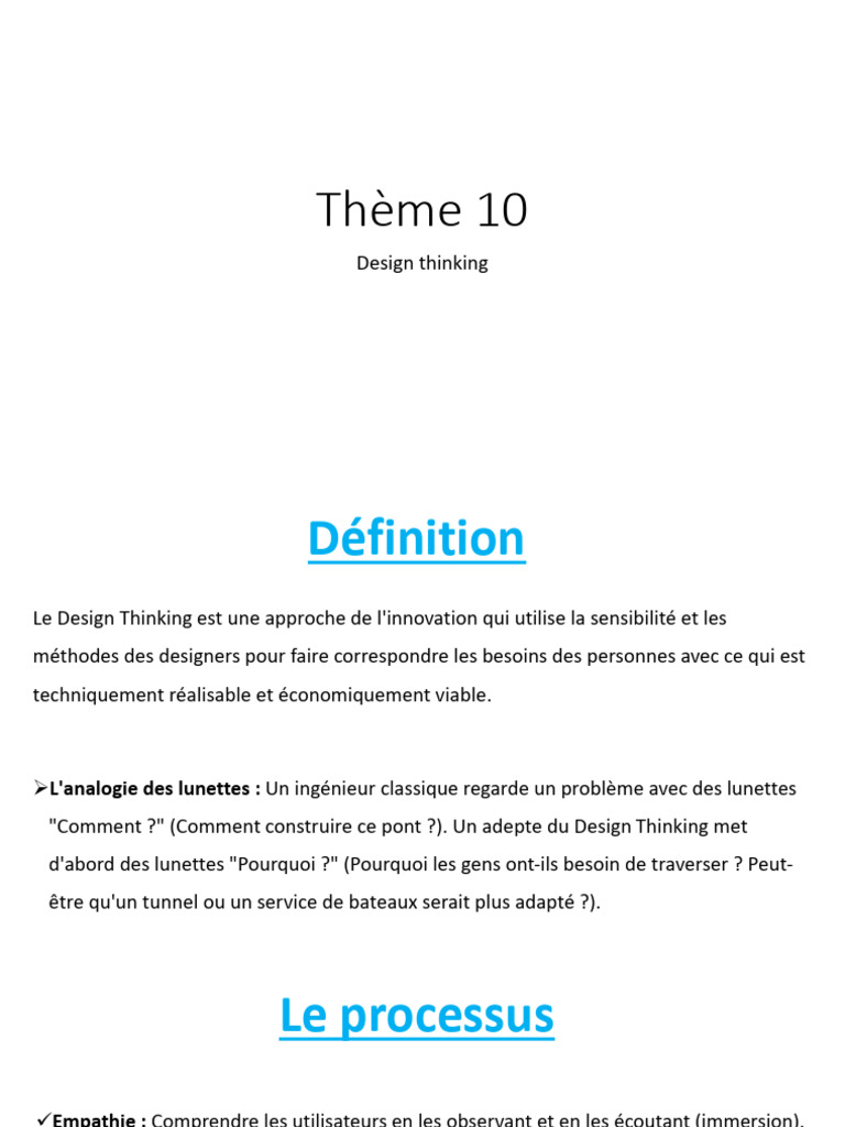 ThÃ Me 10 - Design Thinking | PDF | Design thinking | Conception
