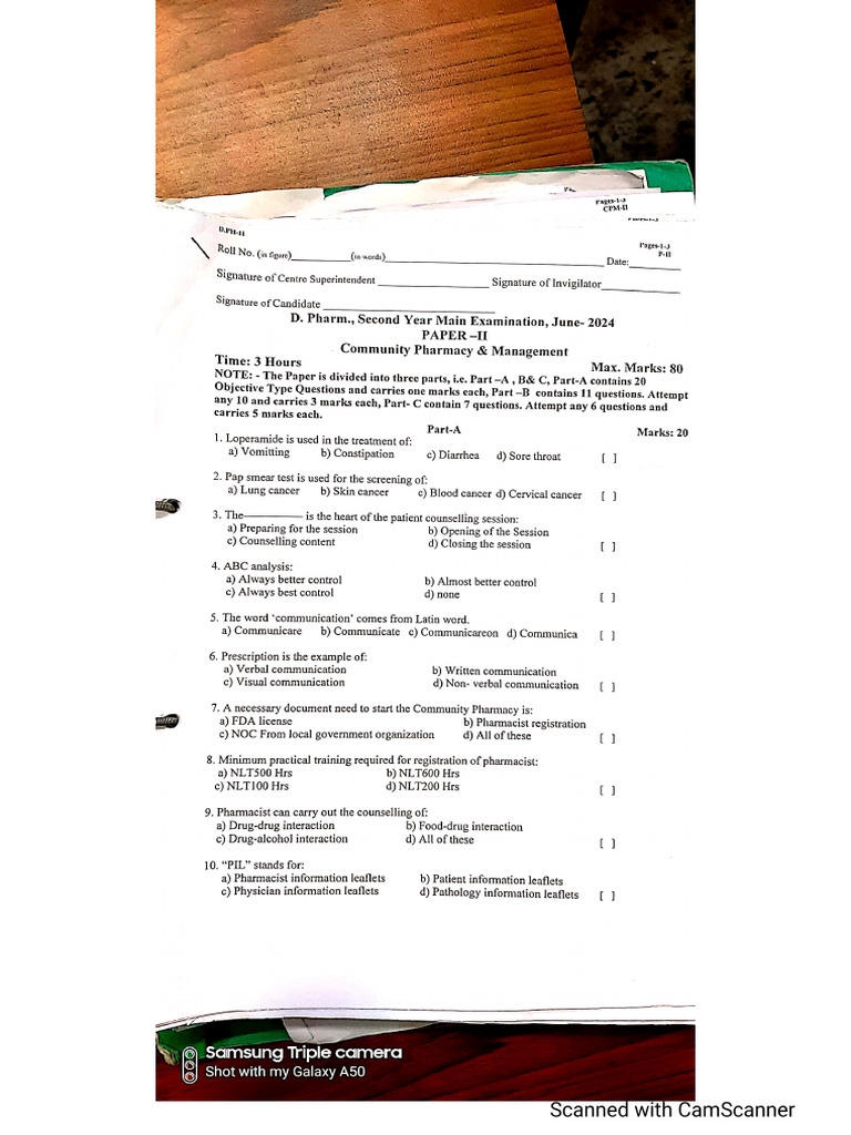 D2 CP and M Main Exam Old Papers | PDF