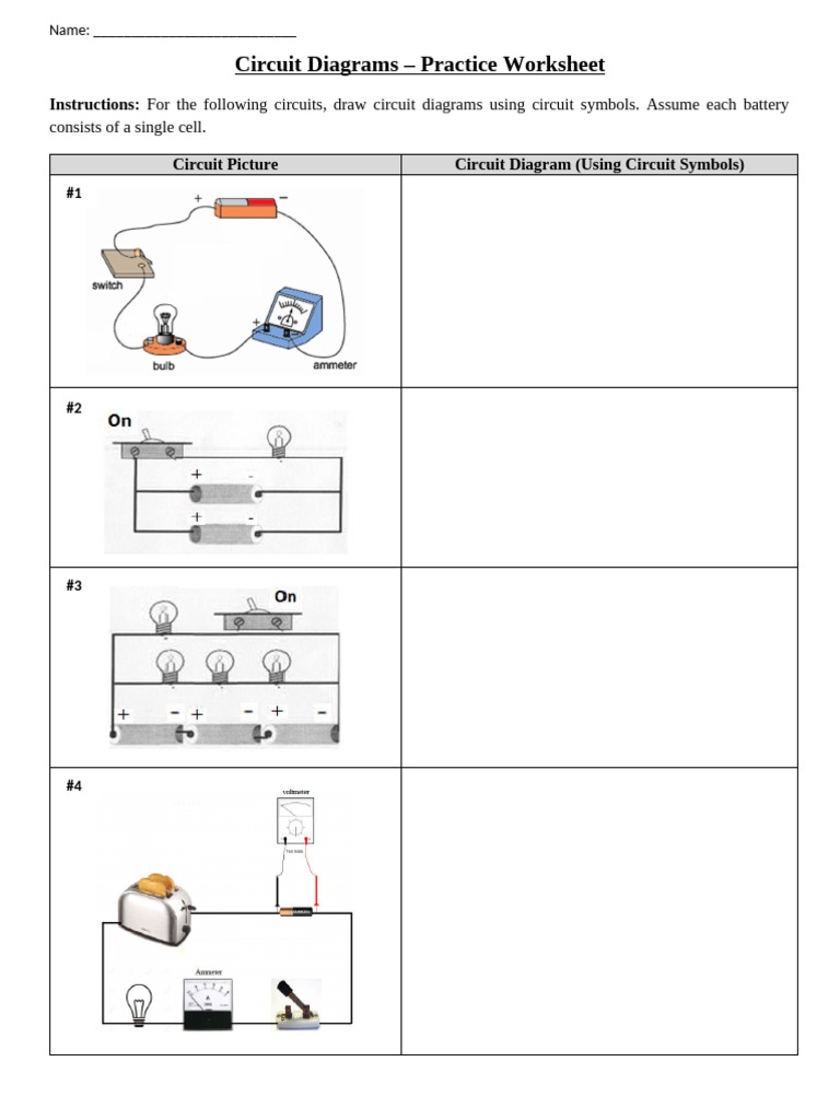 Circuit Diagram Practice | PDF