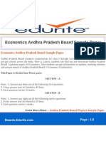 Economics Andhra Pradesh Board Sample Paper