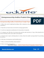 Entrepreneurship Andhra Pradesh Board Sample Paper