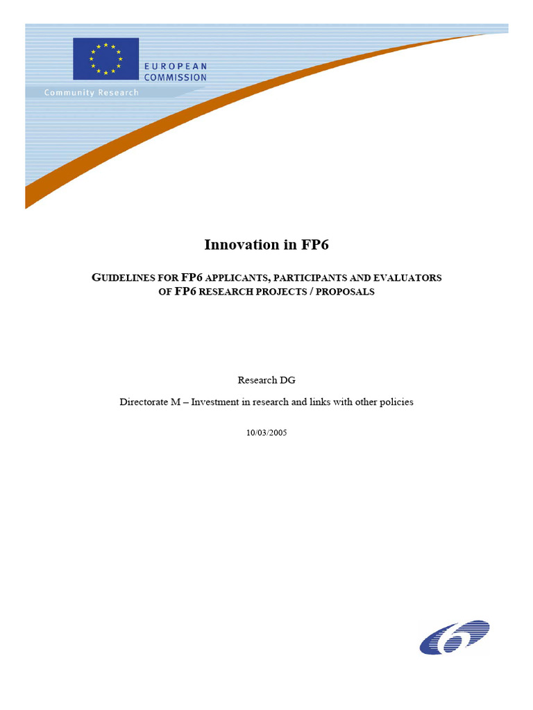 165innovation Guidelines Fp6 | PDF | Patent | Intellectual Property