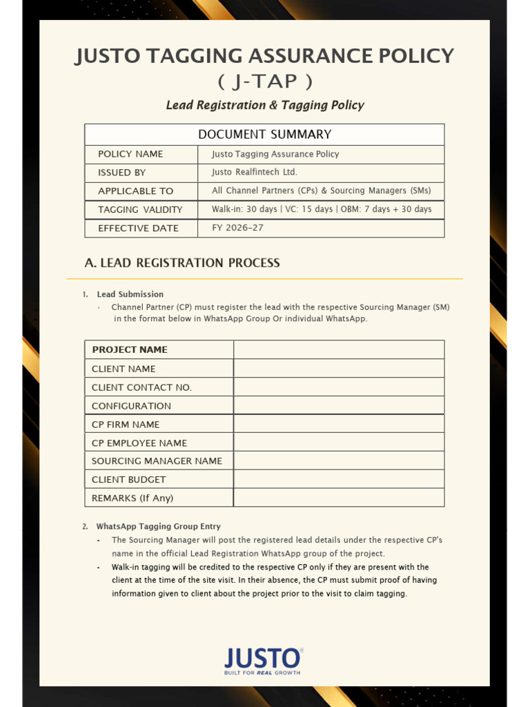Justo Tagging Assurance Policy_V1 | PDF | Justice | Crime & Violence