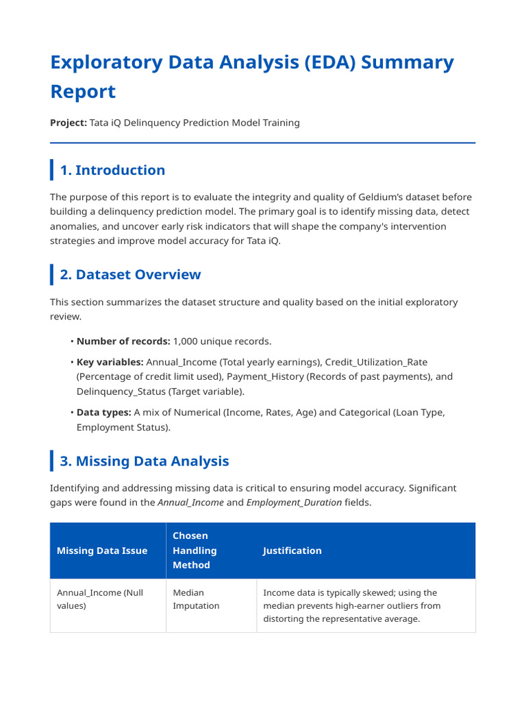 EDA Summary Report | PDF | Data Analysis | Outlier
