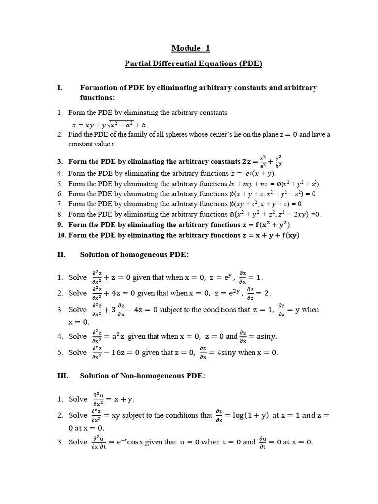 II SEM Module 01 QB Updated | PDF | Partial Differential Equation ...