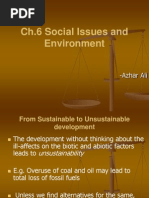 Ch.6 Social Issues and Environment: - Azhar Ali