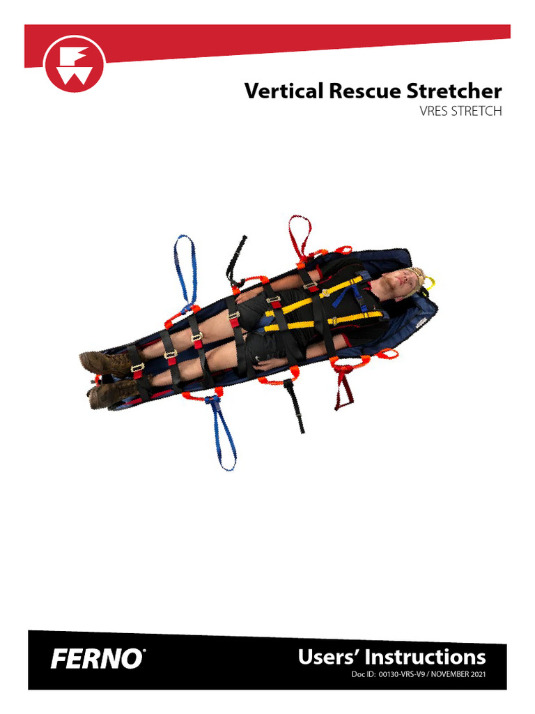 FERNO Vertical Rescue Stretcher Instruction Sheet | PDF