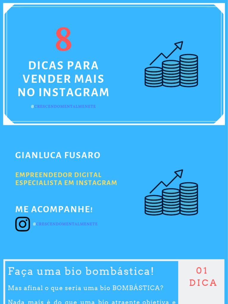 8 Dicas para Vender Mais No Instagram | PDF | Cliente