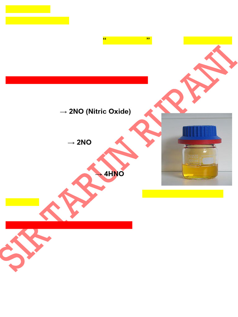 Nitric Acid | PDF | Nitric Acid | Nitrogen