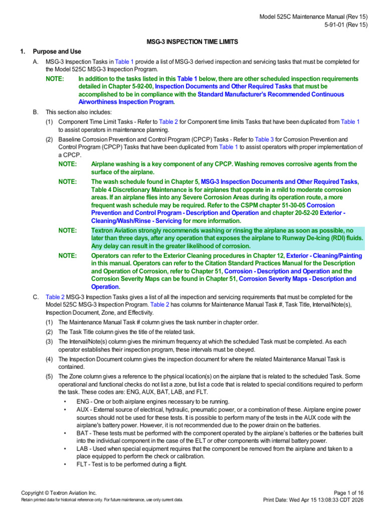 5-91-01 (Printed Data Must Not Be Retained for Future Reference.) MGS3 ...