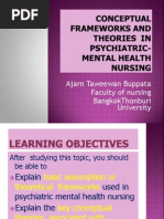 Conceptual Frameworks and Theories in Psychiatric- Mental Health Nursing
