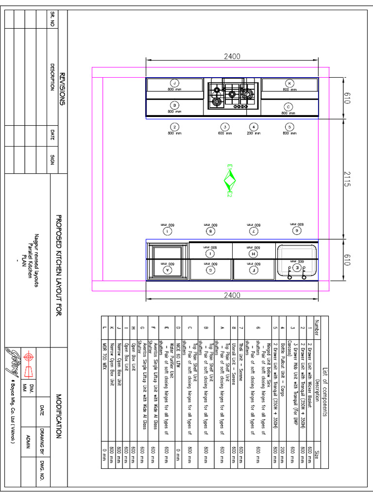 Parallel Kitchen Plan | PDF