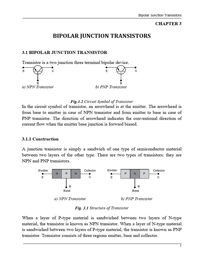 Bipolar Junction Transistor | PDF | Bipolar Junction Transistor ...