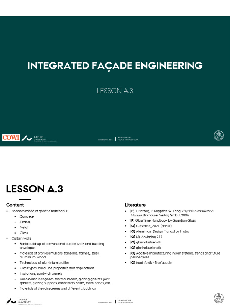 Lesson a.3 - Facade Components and Materials II | PDF | Glasses | Concrete