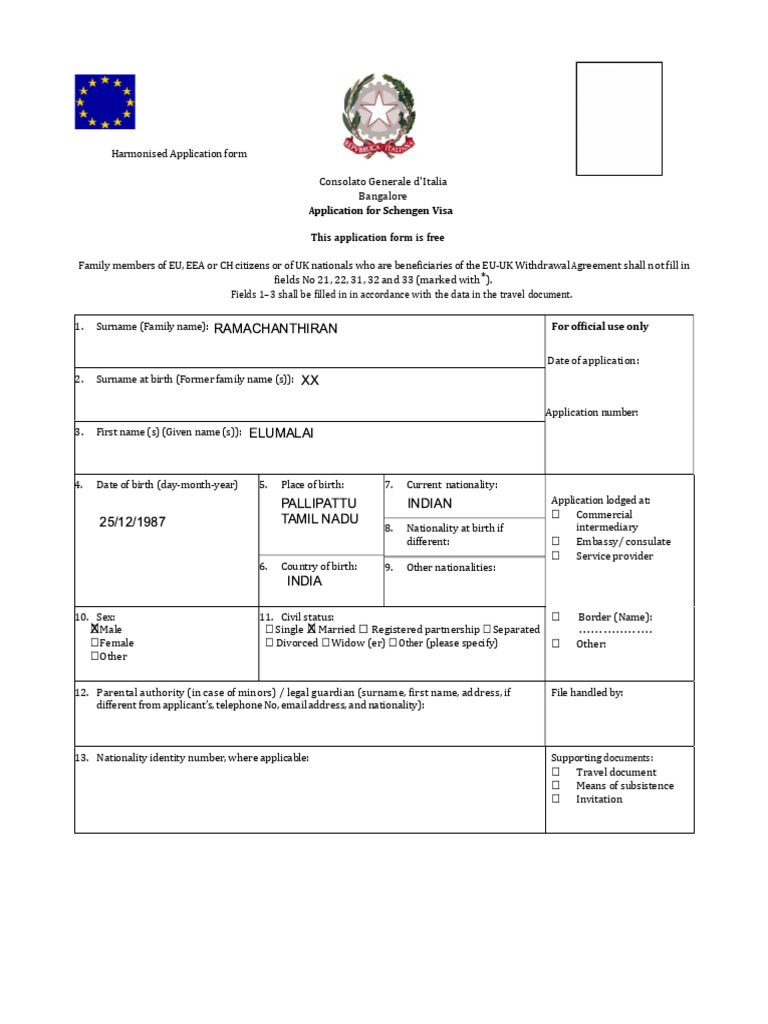 _short-stay-form RAMA | PDF | Travel Visa | Government And Personhood