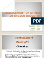 MGMT of Ethics in Indian Industry