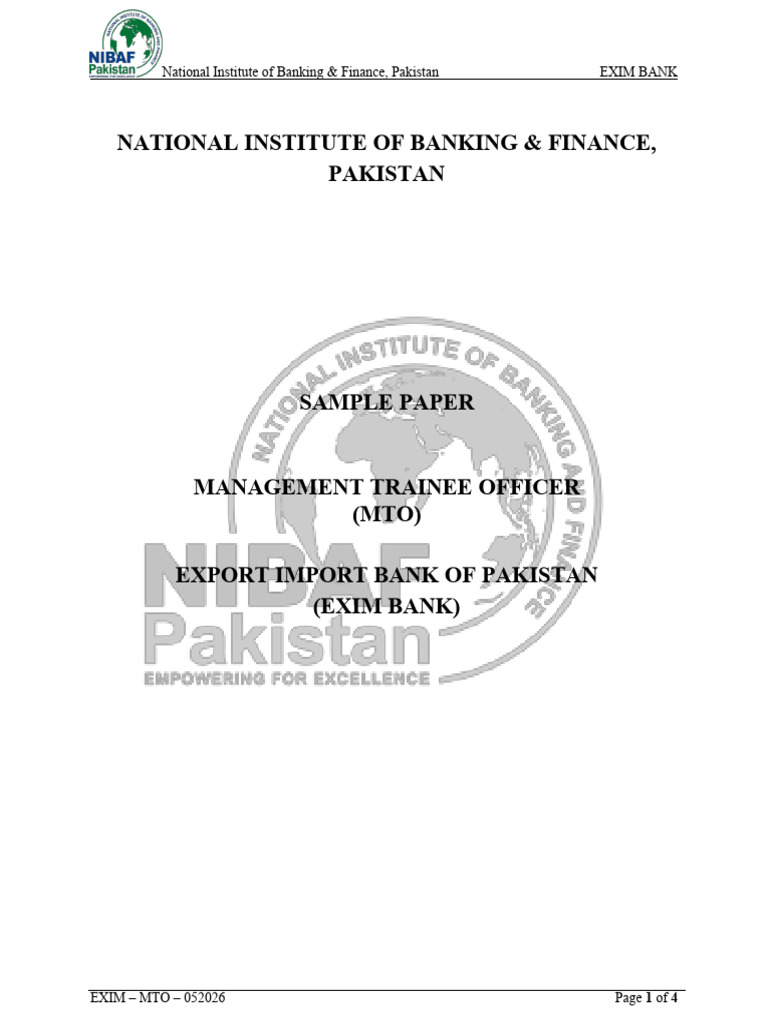 Exim Mto Sample Paper Revised | PDF | Economies