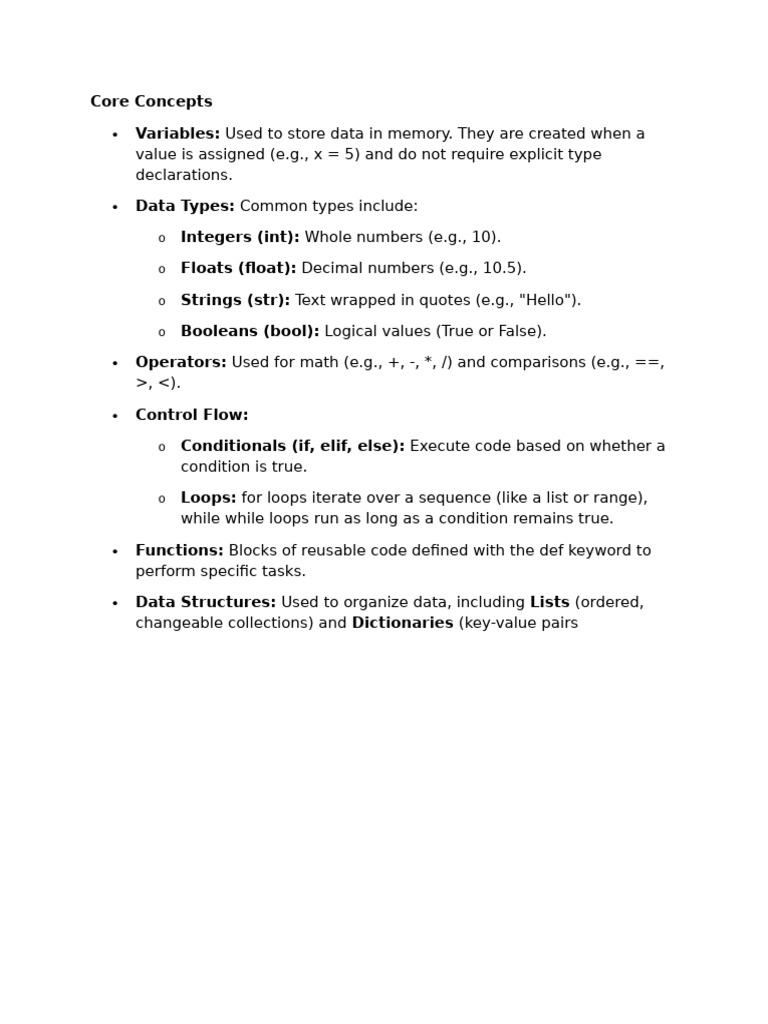 Core Concepts | PDF