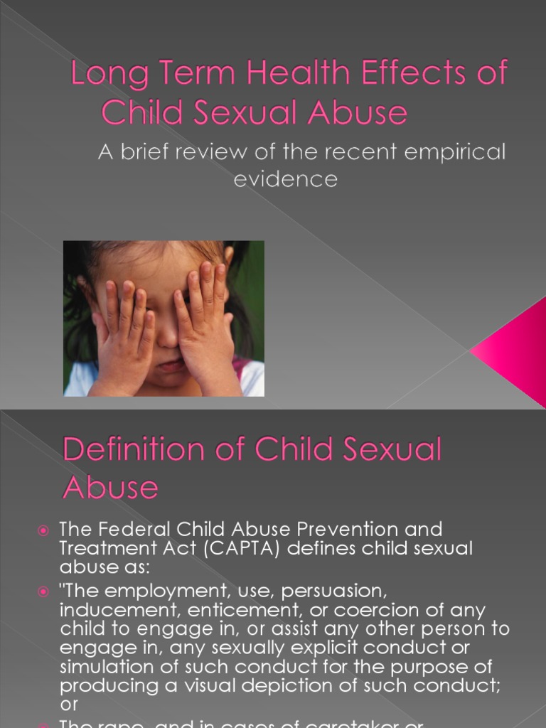 Long Term Effects Of Child Sexual Abuse PDF Child Abuse Substance