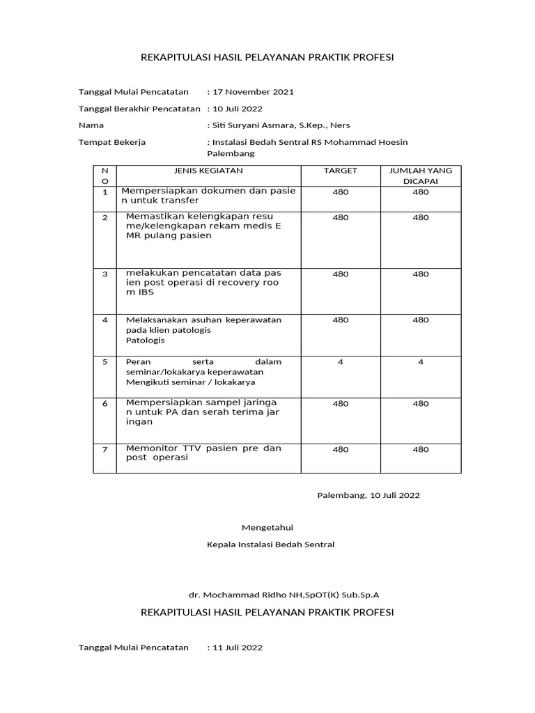 form. rekapitulasi yuk suryani | PDF