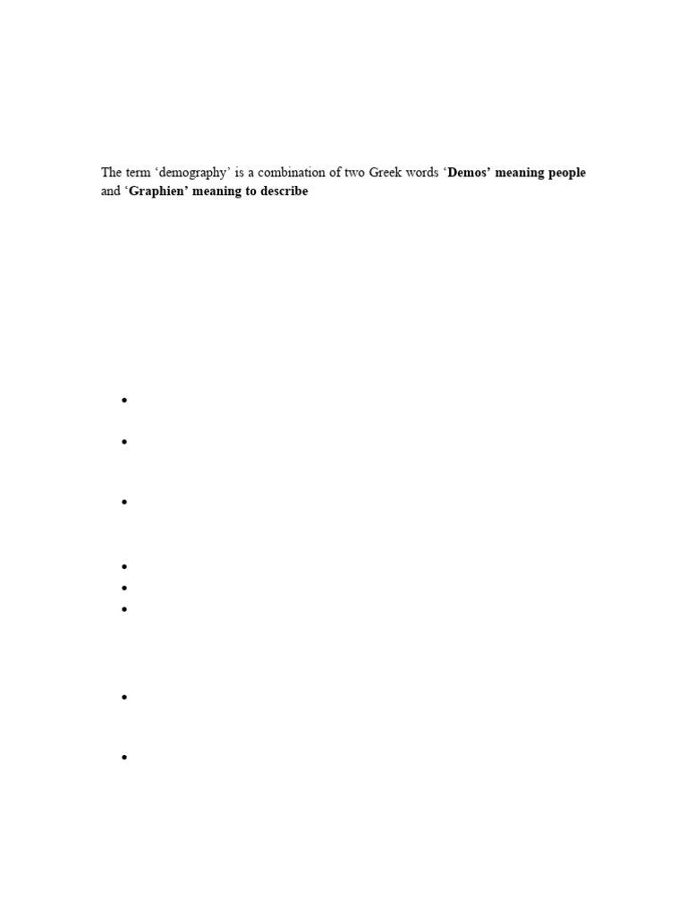 Chapter 1_Introduction of Demography | PDF | Demography | Sociology