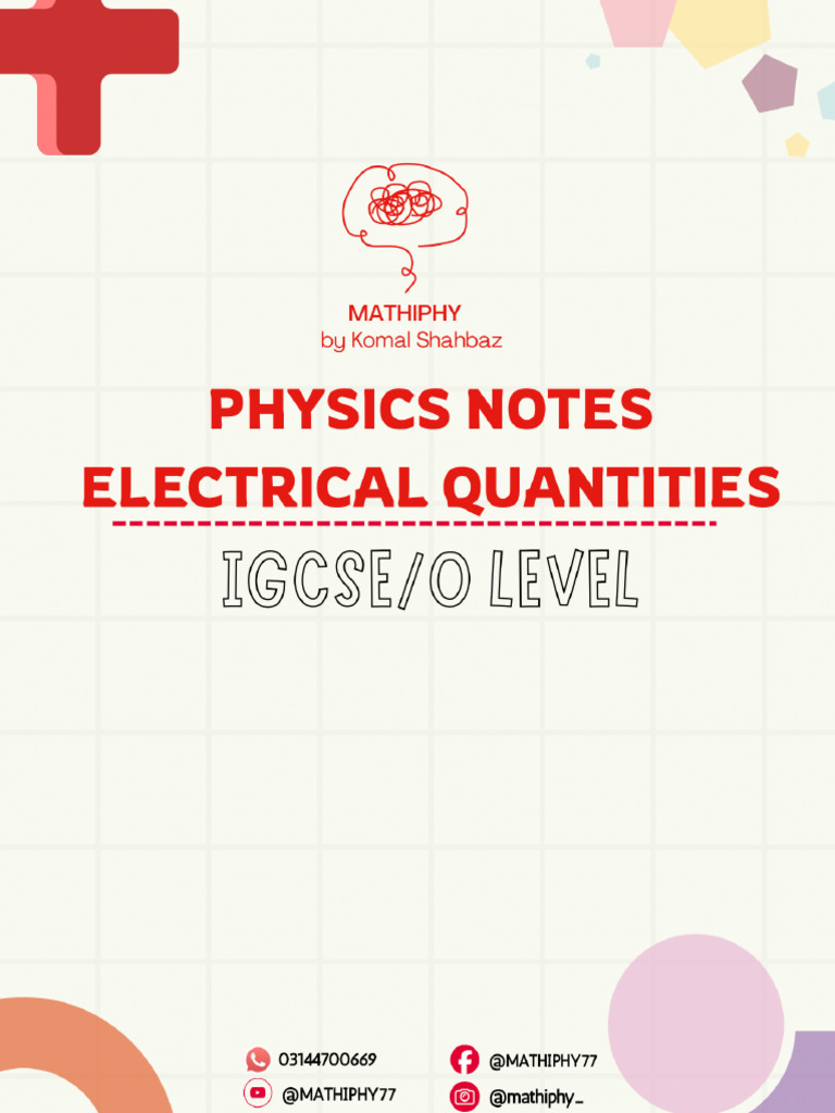 Electrical Quantities | PDF | Electrical Resistance And Conductance ...