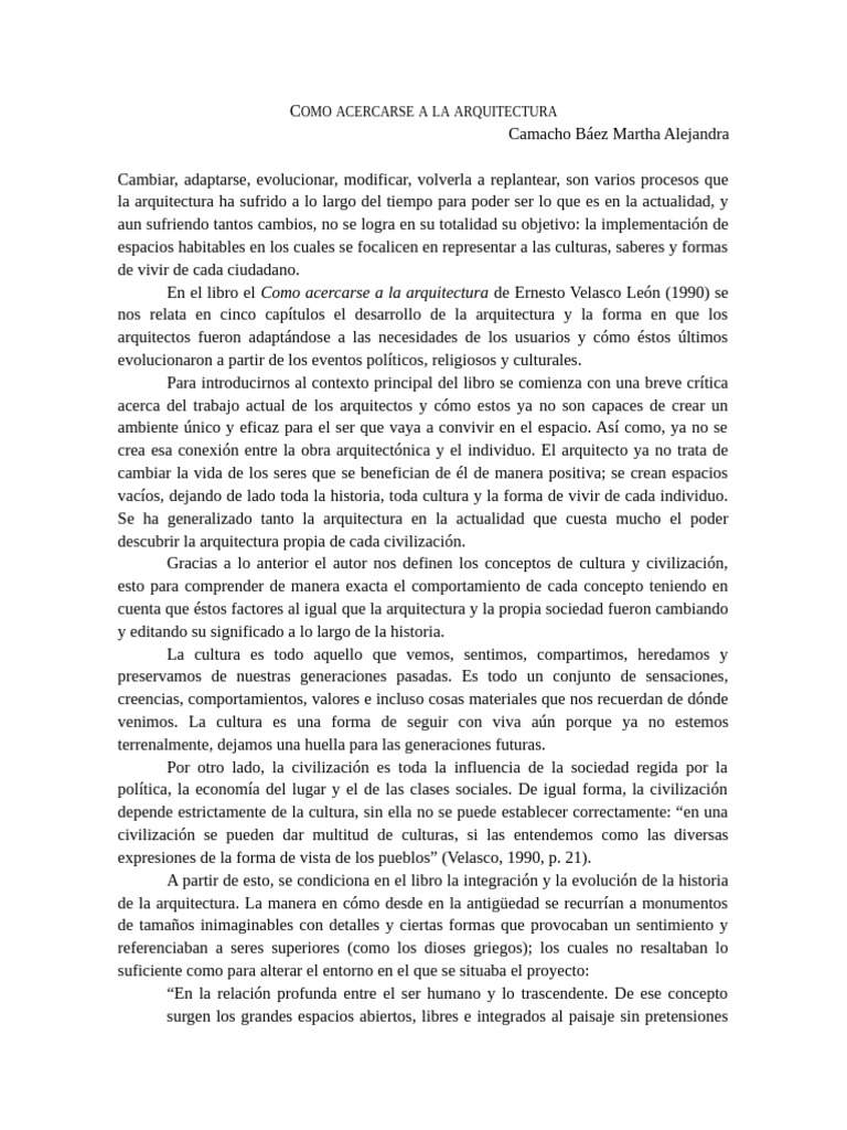 Como Acercarse a La Arquitectura | PDF | Sociedad | Civilización