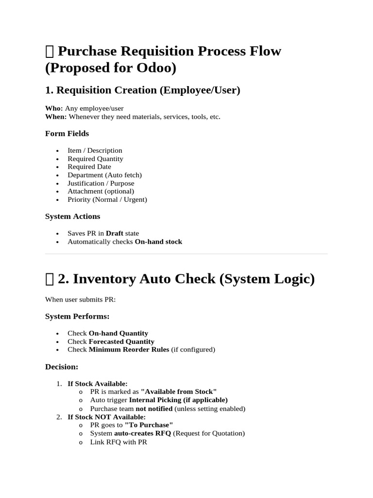 Purchase Requisition Process Flow | PDF | Computing | Business
