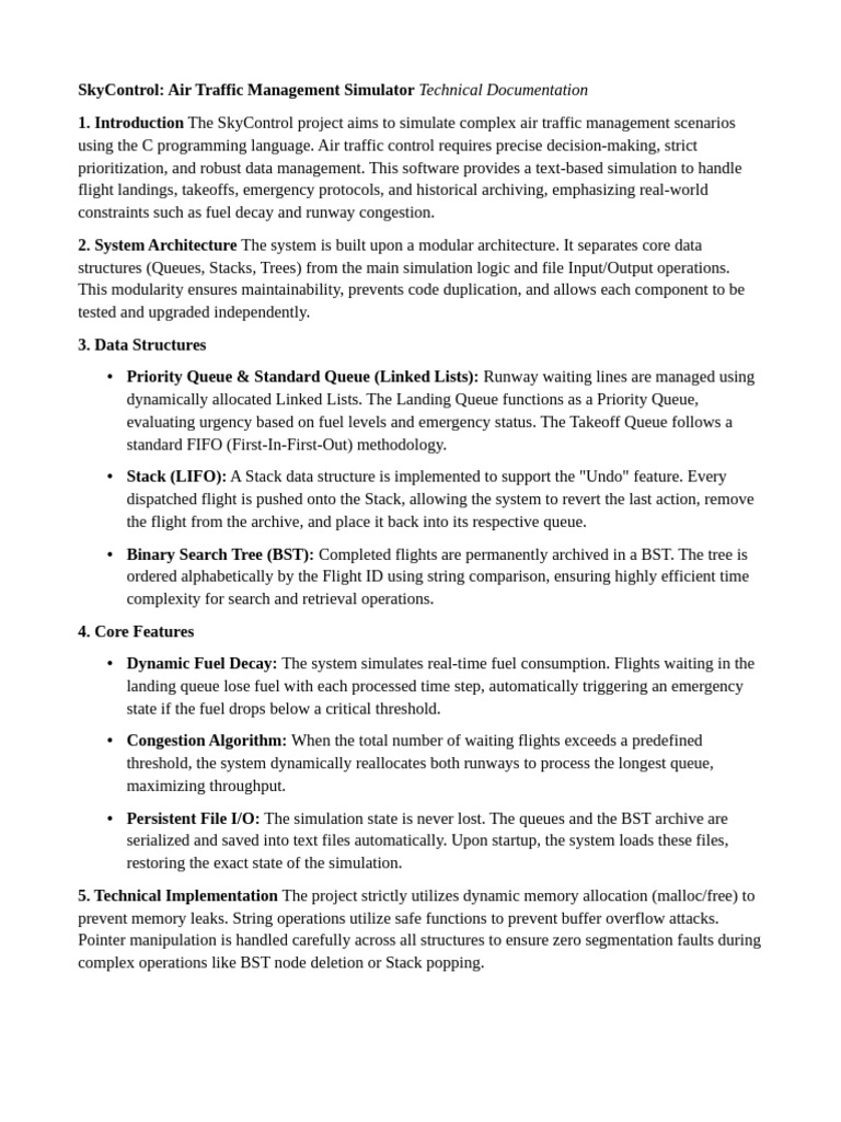 SkyControl Project Overview | PDF | Queue (Abstract Data Type ...