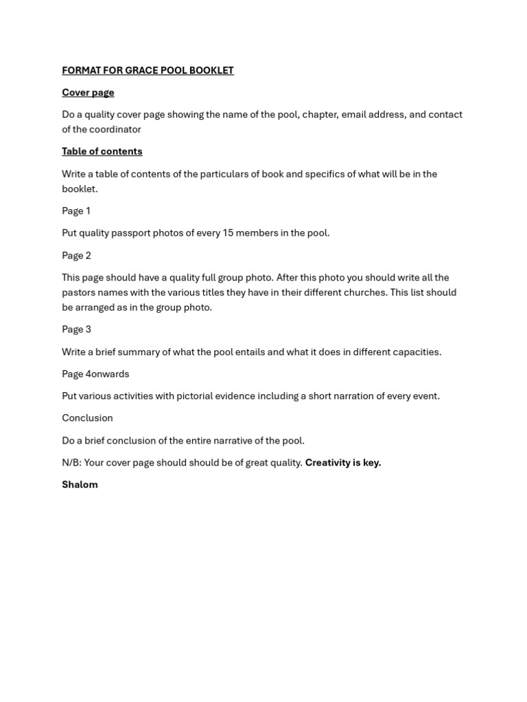 Group Profile Booklet Template | PDF