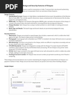 Sample Cheque Leaf Components Explained | PDF