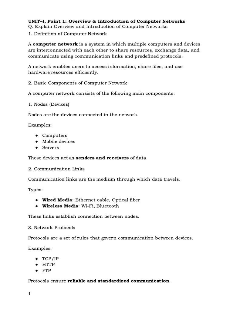 Advance Computer Network Notes | PDF | Computer Network | Wireless Ad ...